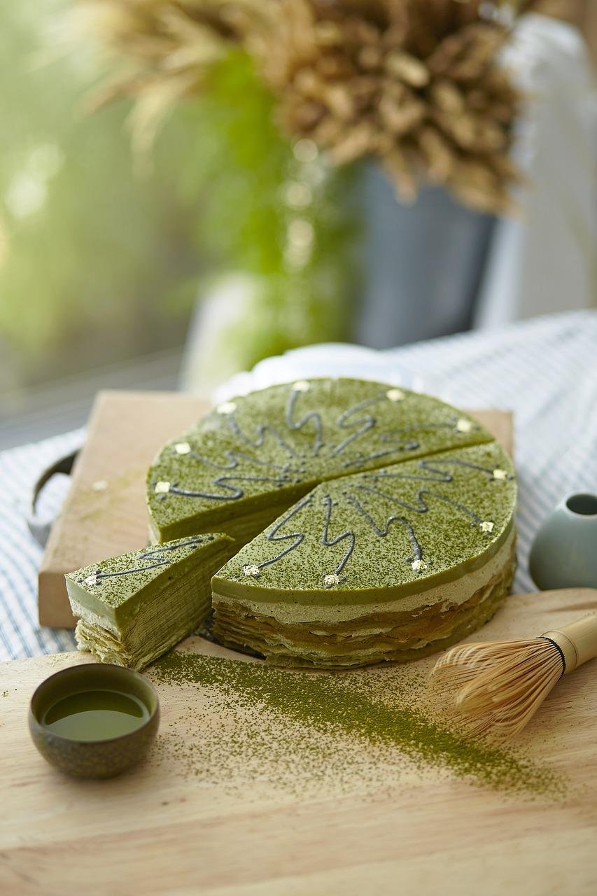 Idée originale : le gâteau au thé vert matcha