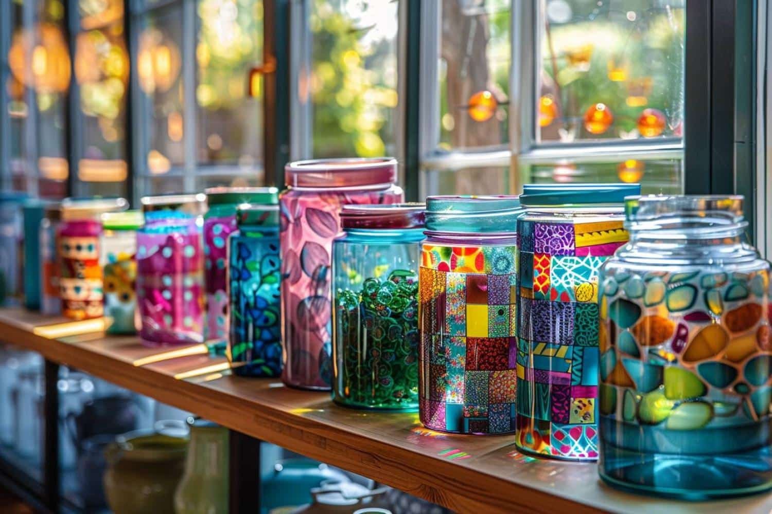 Idées Éblouissantes de Décoration Intérieure avec des Pots en Verre Recyclés