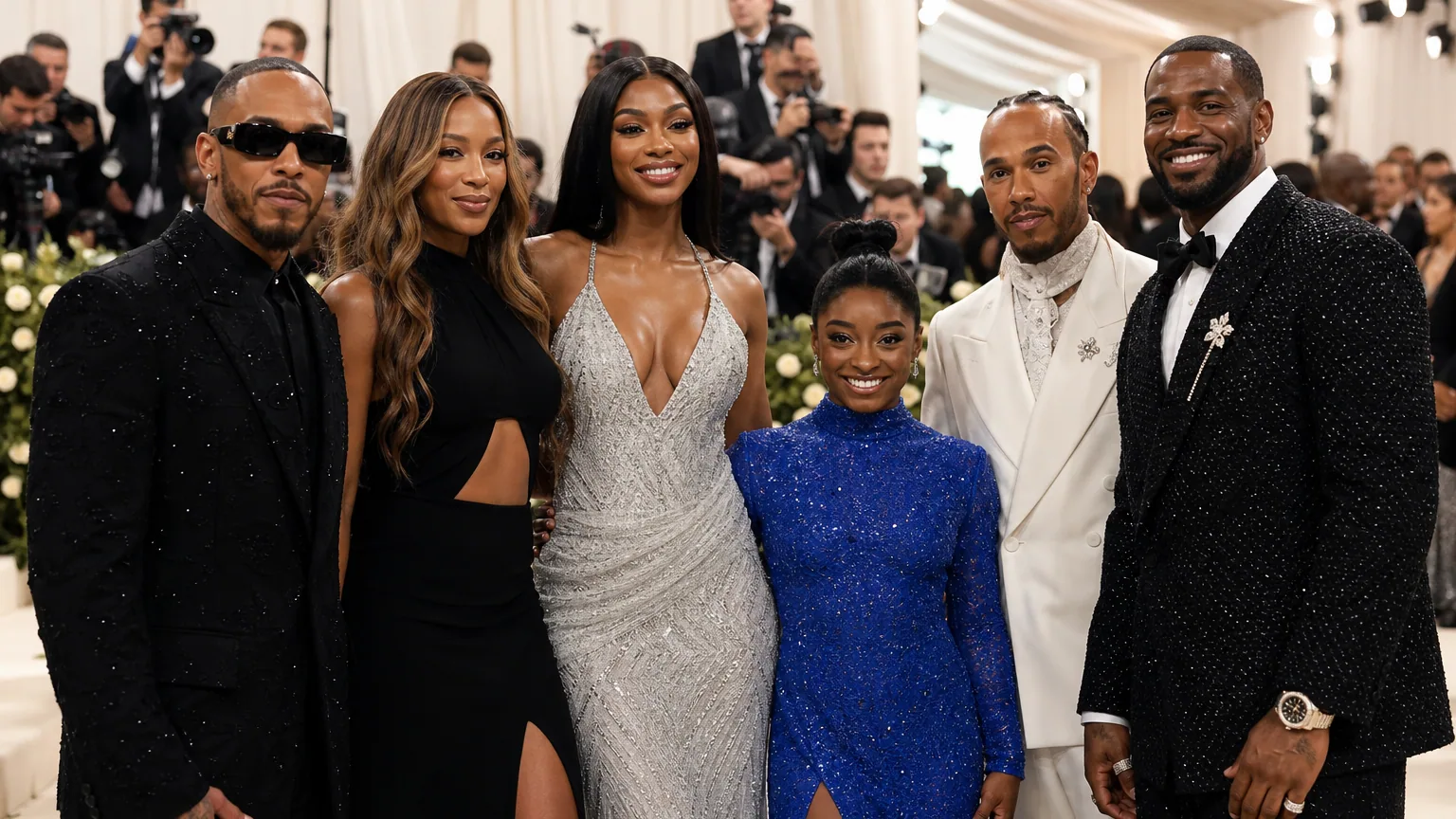la nuit la plus glamour de la mode a vu défiler Jalen Hurts, Savannah James, Angel Reese, Lewis Hamilton, Simone Biles et bien d’autres