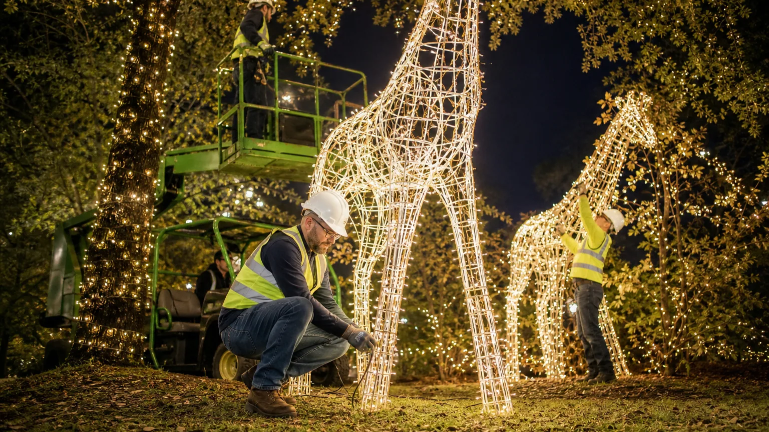 Les employés de Cleco mettent en lumière le Zoo d’Alexandria pour l’événement Zoo Boo et le Safari des Lumières de Noël