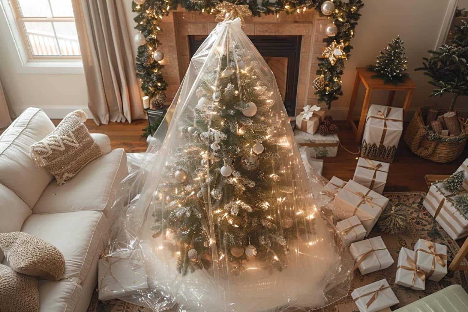 Mon astuce pour emballer le sapin de Noël vous fera gagner des heures lors de la décoration et du rangement !