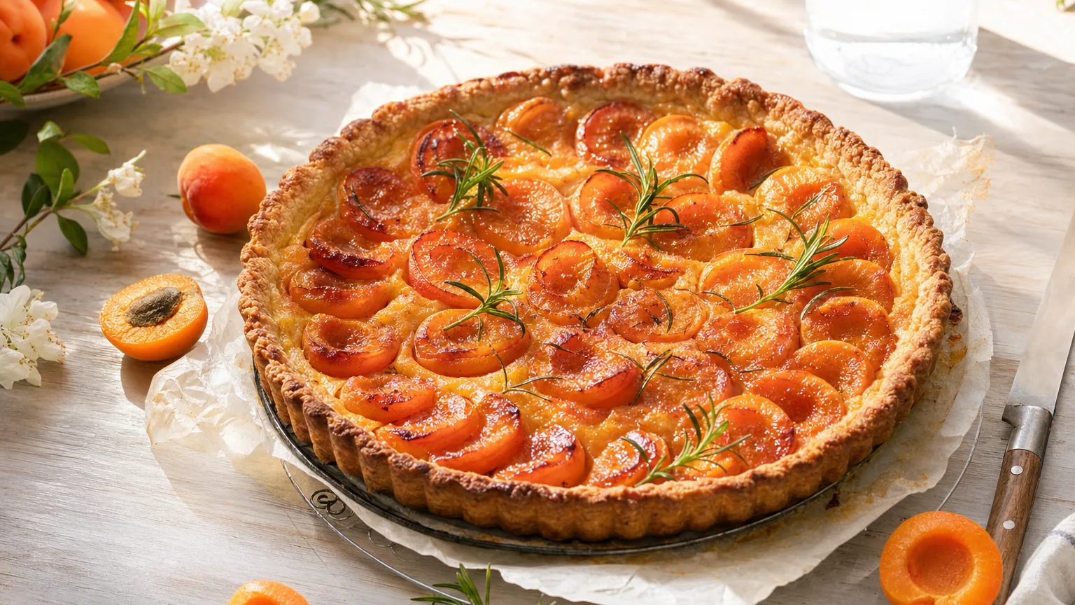 La tarte abricots-romarin qui sent l'été à plein nez