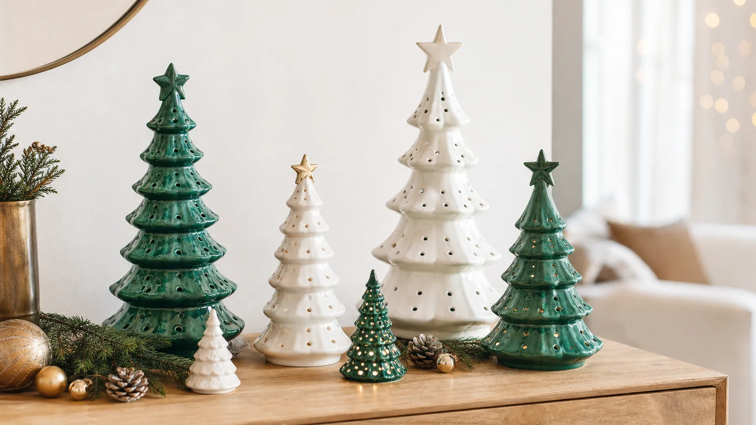 Réveillez votre décoration festive avec des sapins de Noël en céramique : une tendance rétro des années 70 qui fait un retour en force !
