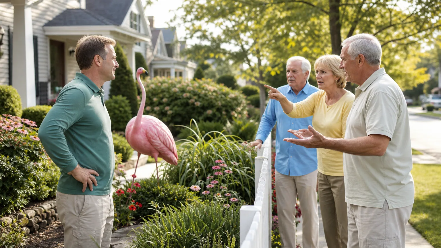 Une Association de Propriétaires Renforce les Règles sur les Décorations de Jardin, mais un Résident Trouve une Astuce pour Contourner les Interdictions et les Irriter