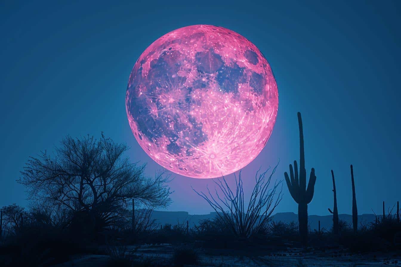 une pleine lune rose illuminera le ciel du sud du Texas ce week-end