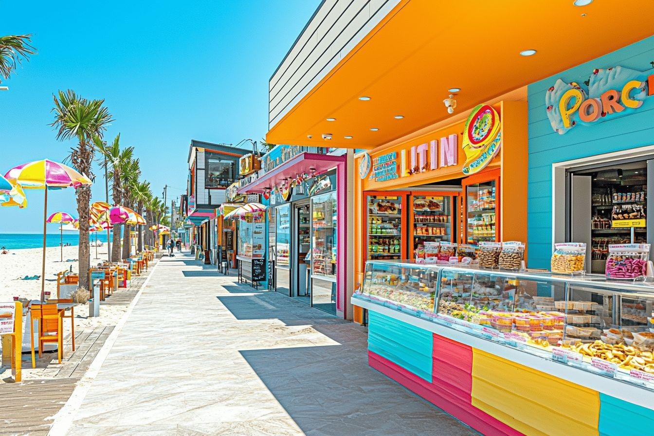 Argelès-sur-Mer : des commerces alimentaires colorés et modernes animent la plage cet été