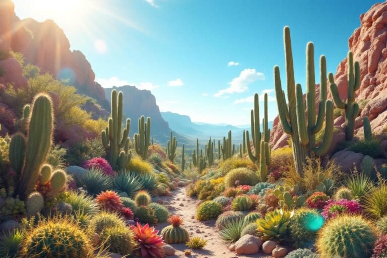 astuces pour cultiver des jardins désertiques colorés sous la chaleur estivale