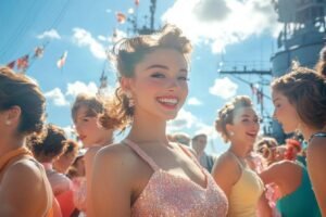 la première édition du concours Miss All American a débuté par un rassemblement sur l’USS Yorktown