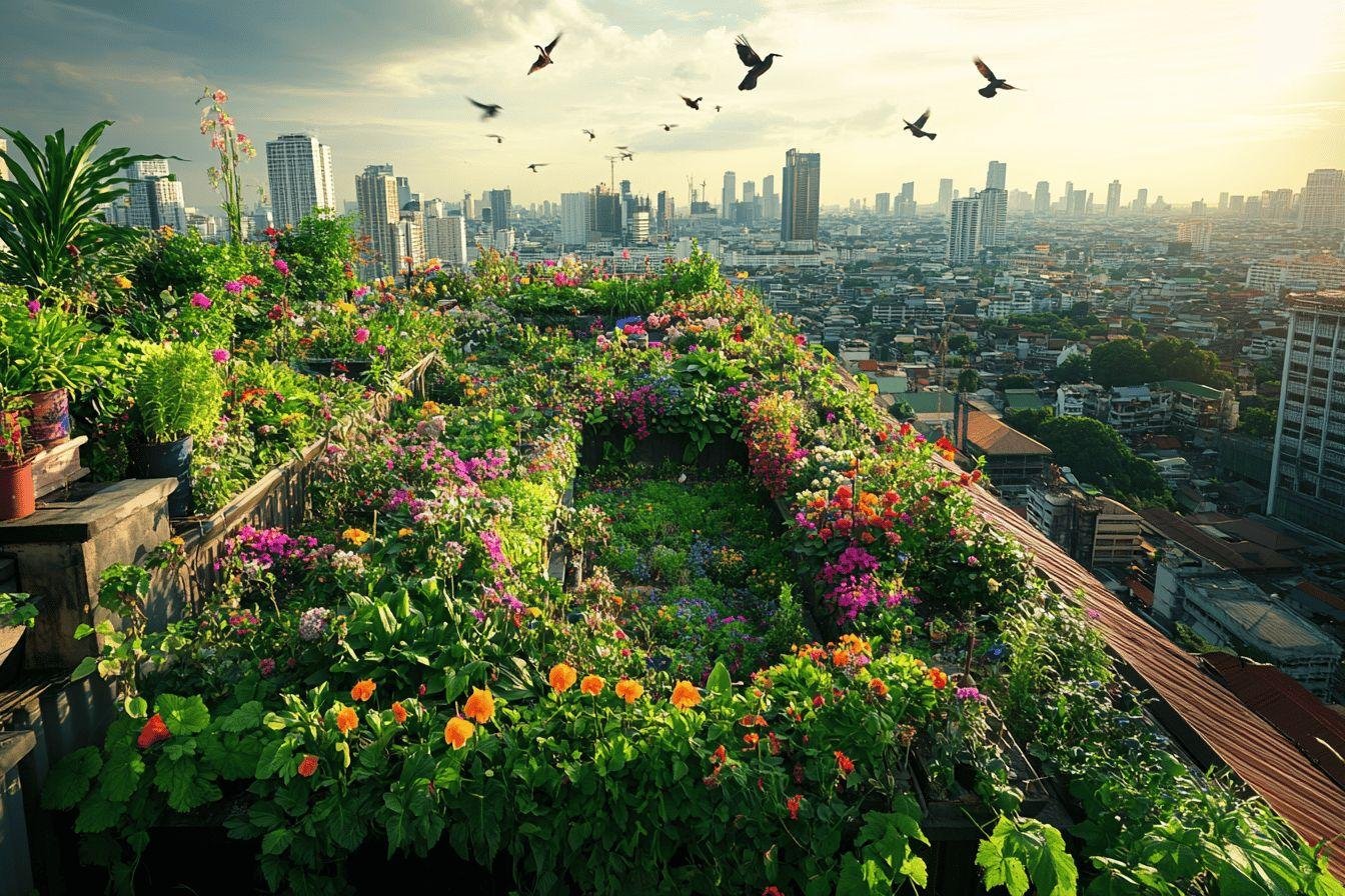 la thaïlande inaugure le plus grand jardin urbain sur un toit pour revitaliser le quartier historique de silom à bangkok