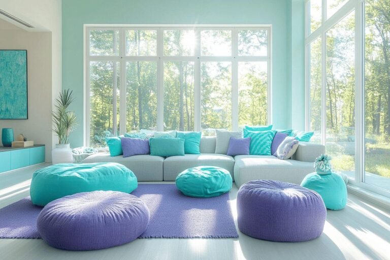 La turquoise et la lavande : les couleurs incontournables des intérieurs en juin