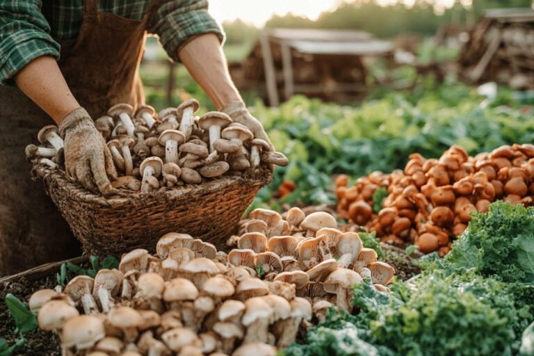 l’agriculture à petite échelle : production de shiitakes et de légumes sur quelques acres