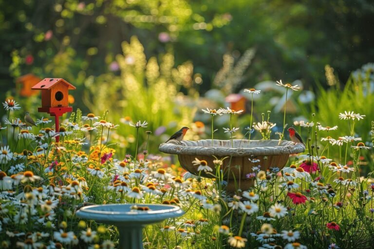 Laissez votre gazon s’épanouir et arrosez pour les oiseaux : comment soutenir la faune dans votre jardin français