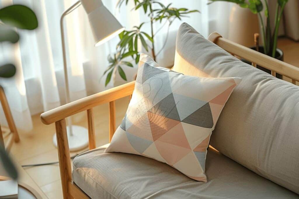 Coussin Style Scandinave Turquoise