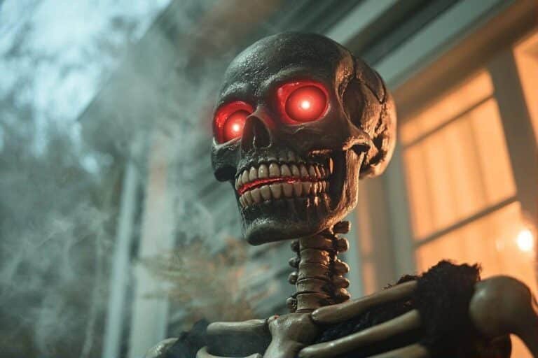les décorations d’halloween en squelette de home depot intègrent maintenant des terreurs électronique améliorées