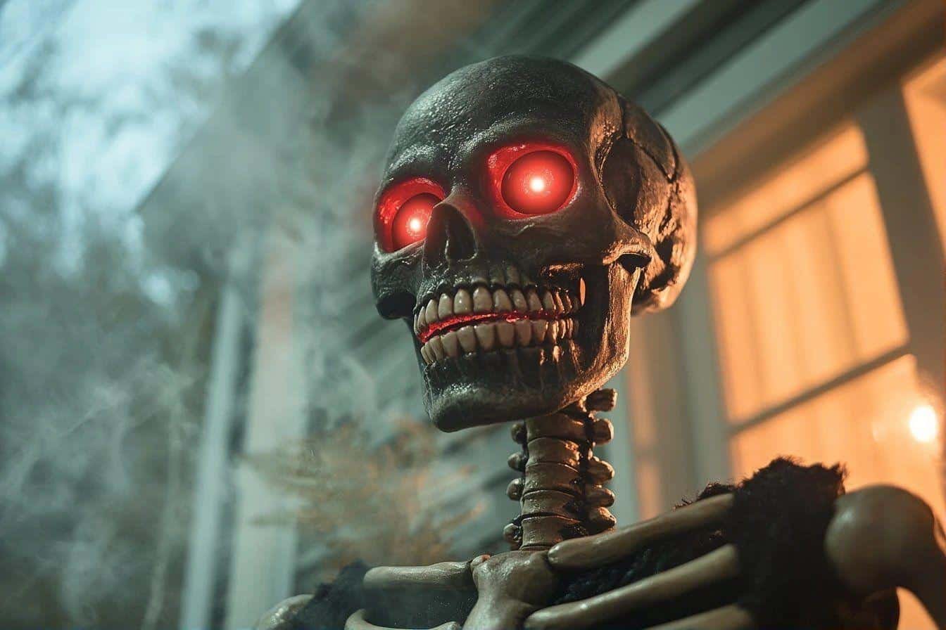 les décorations d’halloween en squelette de home depot intègrent maintenant des terreurs électronique améliorées
