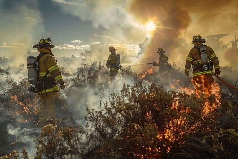 Les pompiers luttent contre un incendie de broussailles près de Fashion Valley à San Diego