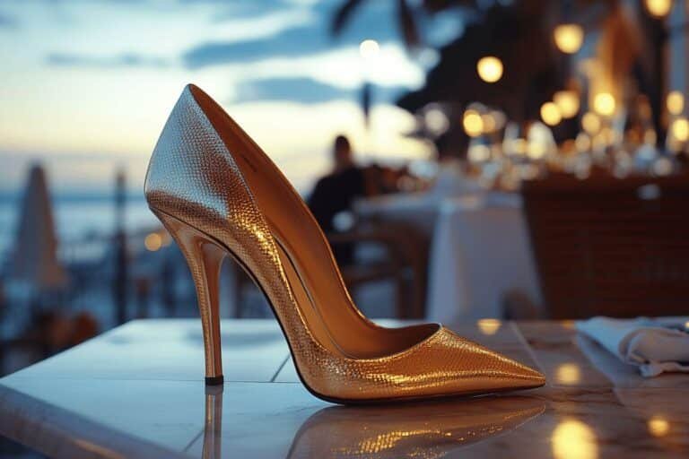 les talons dorés approuvés par la famille royale d’Amal Clooney, l’accessoire idéal pour une soirée en amoureux