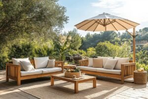 Opération spéciale déco : profitez de la réduction sur ce salon de jardin en bois d’acacia ce week-end