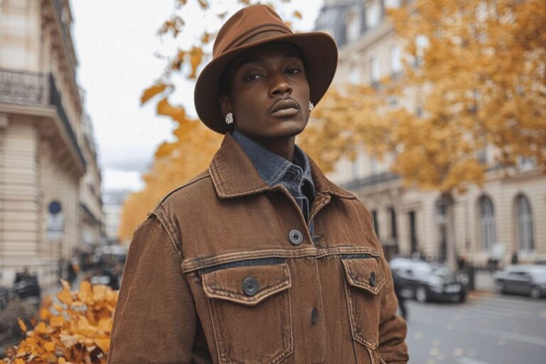 Pharrell met en avant le denim marron au début de la semaine de la mode de Paris